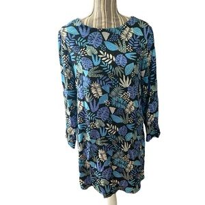 Nooworks foliage long sleeve dress size Large